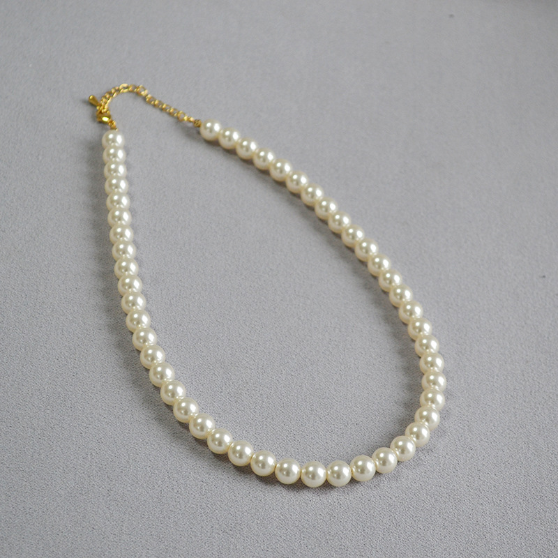 法式优雅高亮水晶人造仿珍珠650色号精致柔美简约叠带项链锁骨链详情14