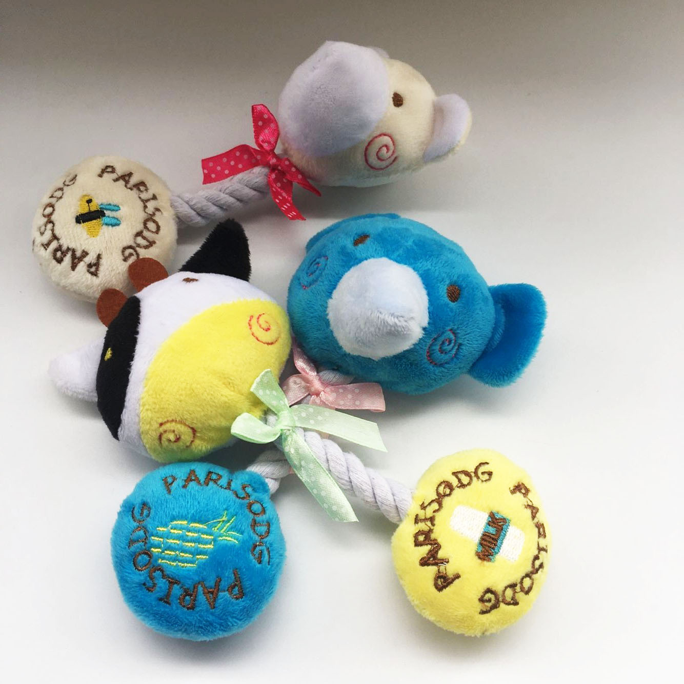 Cat and dog teething, teeth cleaning, plush sound-making toys with cotton ropes, bull and bear combination cloth toys, pet dog supplies pic 13