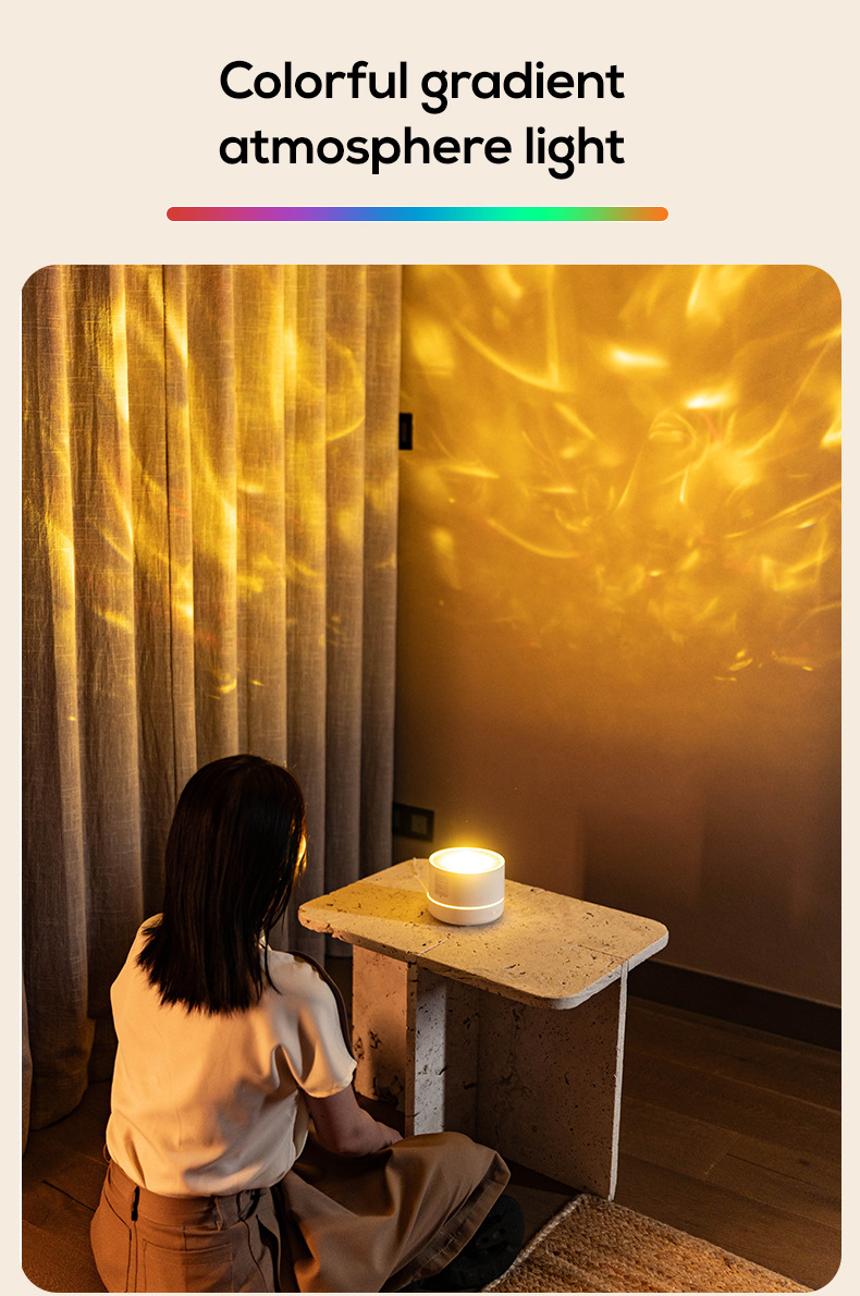 2025新款星空投影香薰机礼物USB插电大雾量七彩浪漫氛围灯加湿器详情26