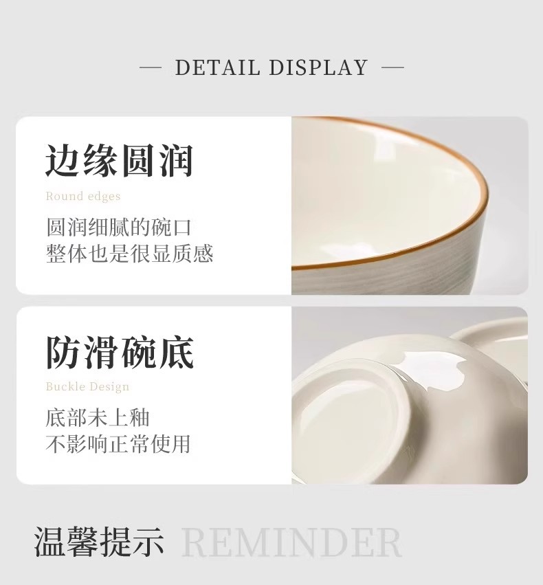 High-end 2025 new ceramic plates, home vegetable plates, underglaze color deep plates, light luxury plates, dinner plates, bowls, dishes and tableware pic 7
