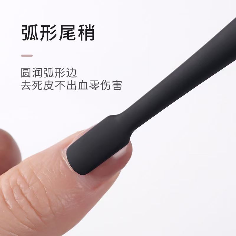现货批发美甲工具韩式V型橡塑双头防滑不锈钢死皮叉去角质甲沟污详情7