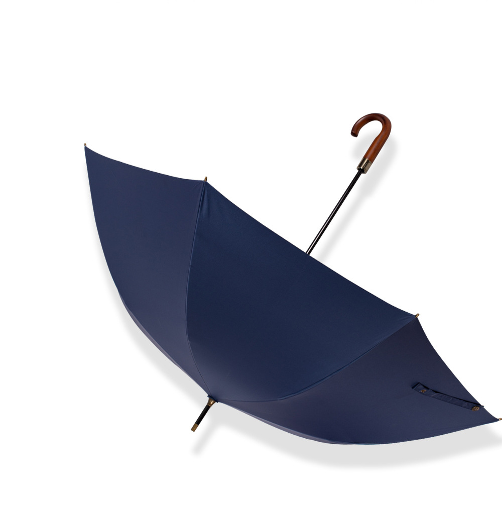 星宝新款大弯柄长伞27寸8骨黑胶雨伞可印刷logo商务伞防晒太阳伞详情14