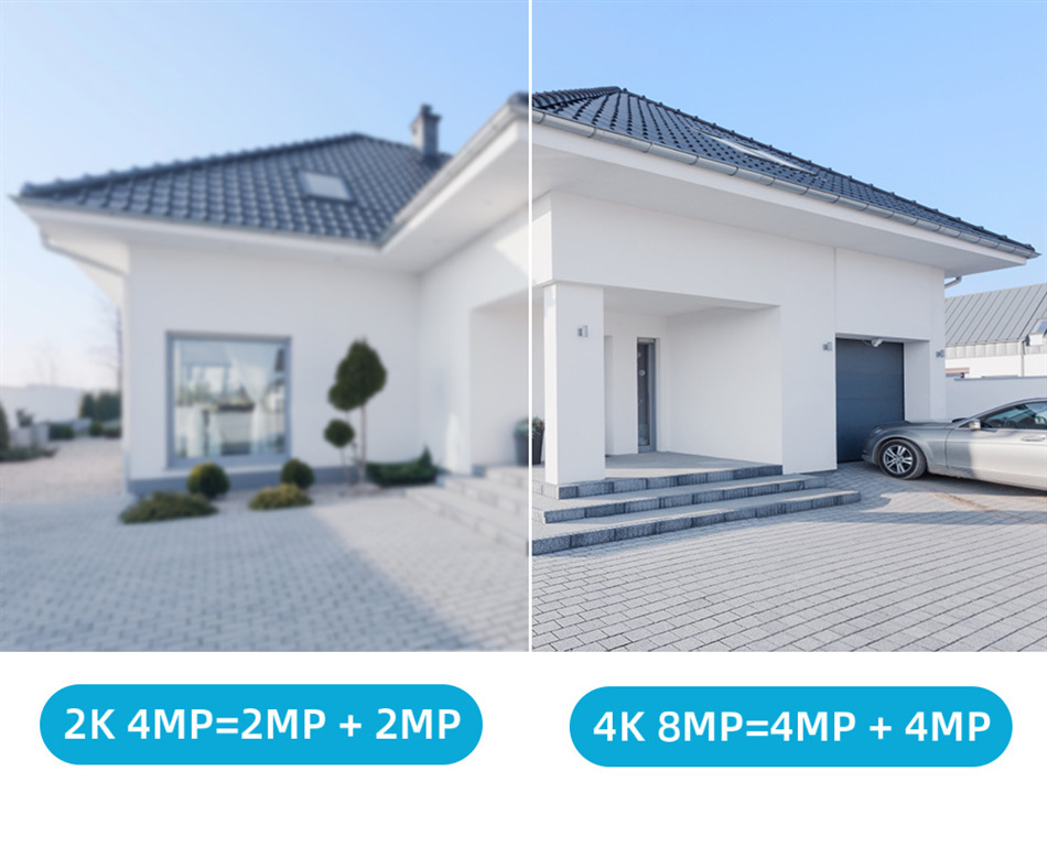 Wholesale dual-eye gun and ball linkage integrated wireless surveillance camera, 360-degree seamless dual-screen outdoor night vision pic 21