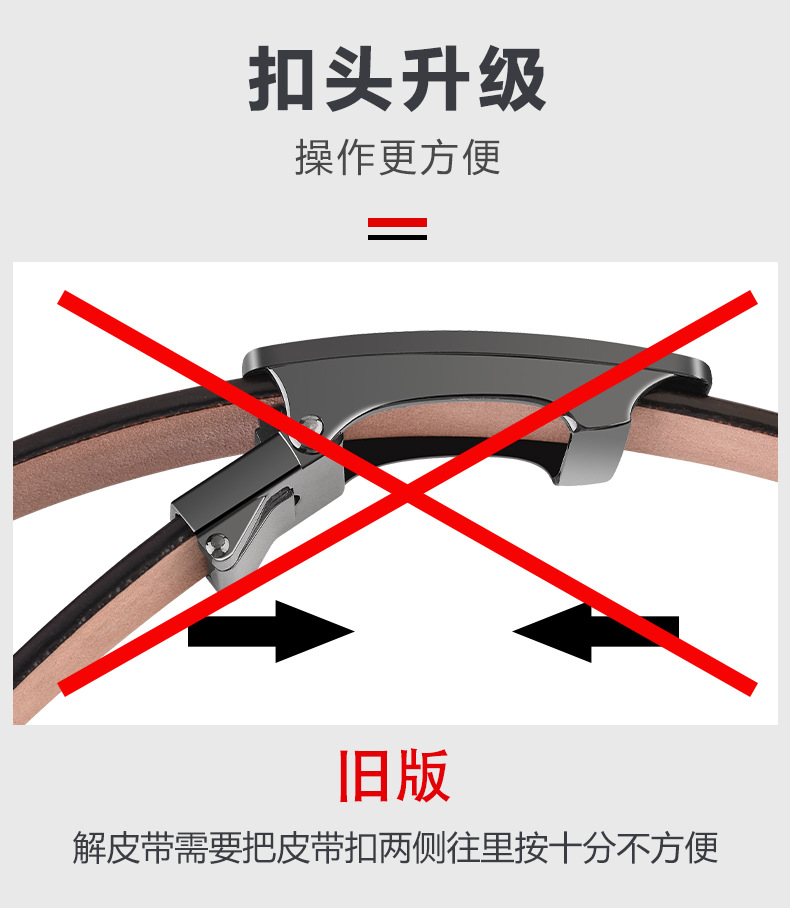 皮带男士合金自动扣内穿腰带商务休闲男士皮带牛皮裤腰带厂家批发详情12