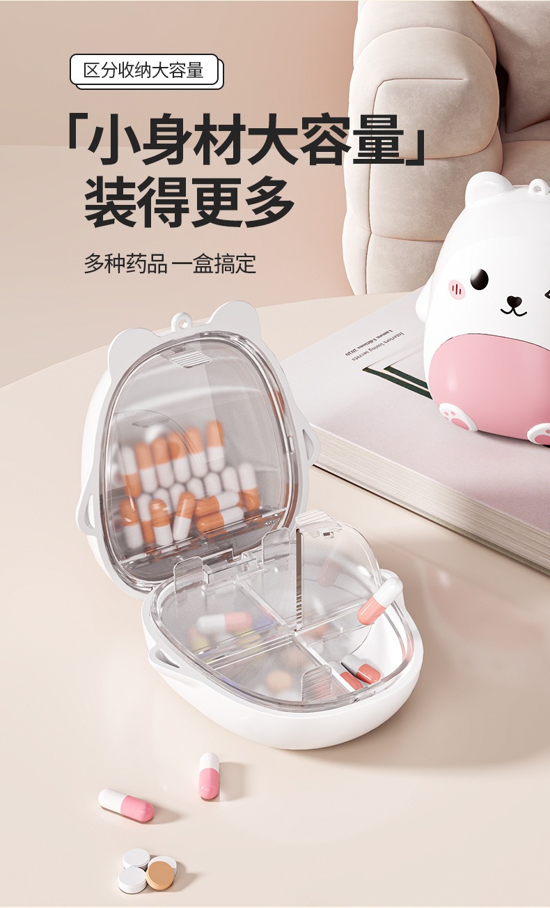 The medicine box is portable and can be dispensed for seven days a week. The medicine box is sealed for seven days a week and has a large capacity pic 4