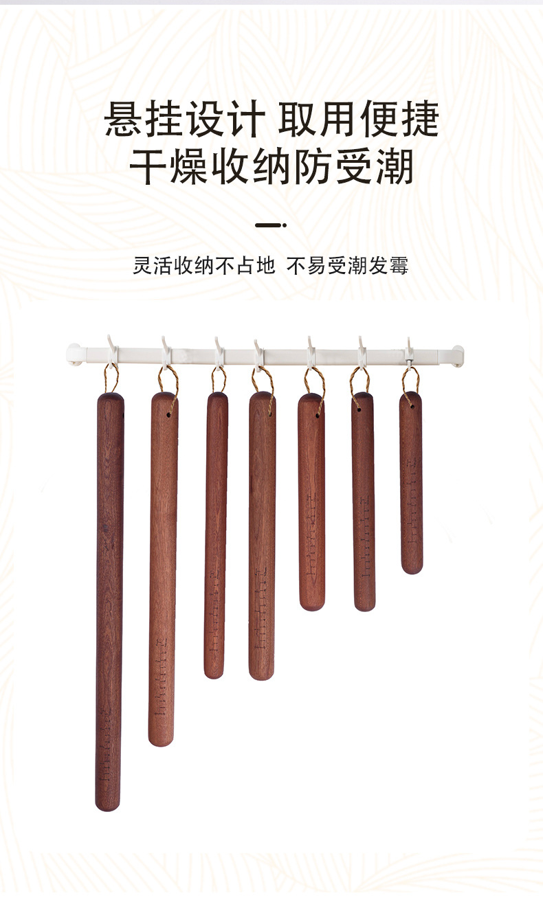 Homemade ebony rolling pins, non-stick red sandalwood rolling sticks, large-sized dough sticks, custom-made flour sticks pic 15