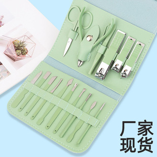7-piece nail clipper set in leather box, beauty and nail care tools, printable gift nail clipper set pic 1