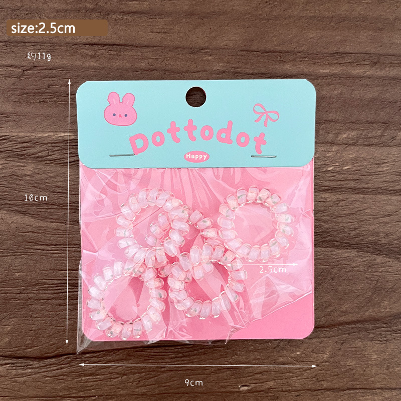 Thumb color mini telephone line hair band, hair accessory, hair tie, high elasticity, no damage to hair, fresh and versatile hair accessory pic 5