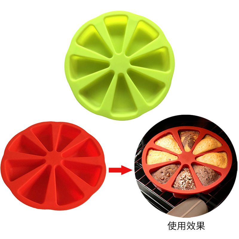 三角形硅胶蛋糕模具不沾易脱模8个孔家用食品级diy巧克力烘焙模详情8