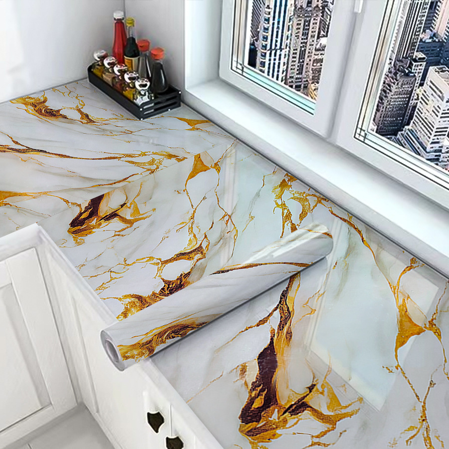 Cross-border exclusive Gilt Marble-patterned wallpaper for home decoration building materials background wall Gilt Marblewallpaper pic 23