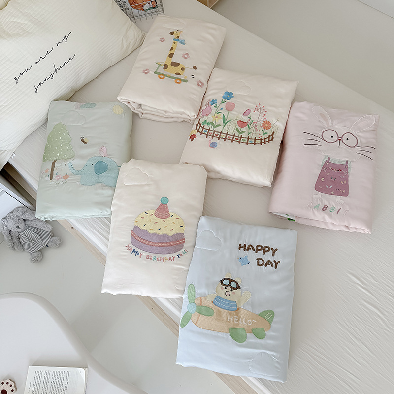 A类亲子款60支兰精天丝儿童夏被婴幼儿空调夏凉被午睡学生薄被子详情3