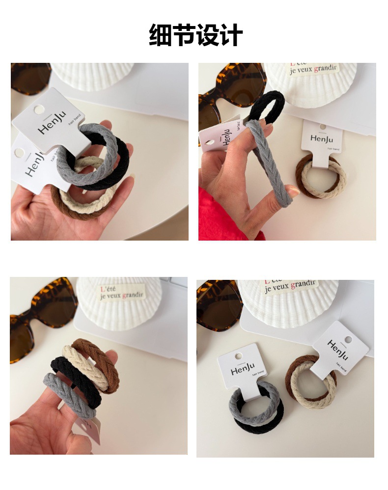 The Japanese-style laid-back style basic towel hair band is available in multiple colors. It is highly elastic and durable, easily creating a daily atmosphere pic 4