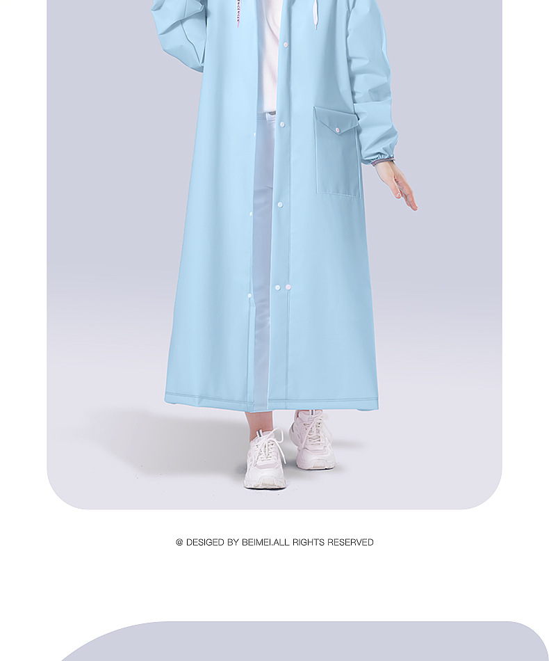 EVA环保长款电瓶车成人骑行外穿非一次性加长加厚防暴雨雨衣雨披详情23