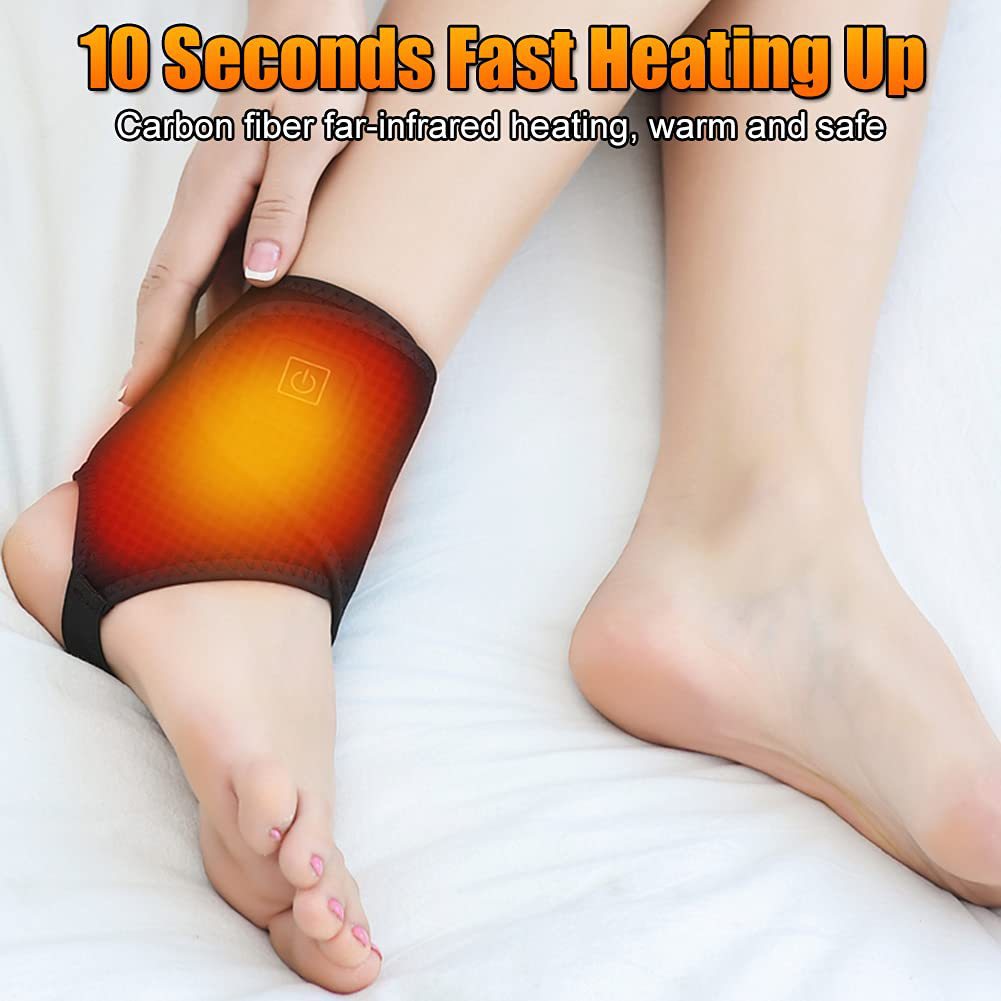 USB electric heating ankle guard for warmth, heating, joint protection, physiotherapy, body warming, hot compress and heating ankle guard in stock pic 6