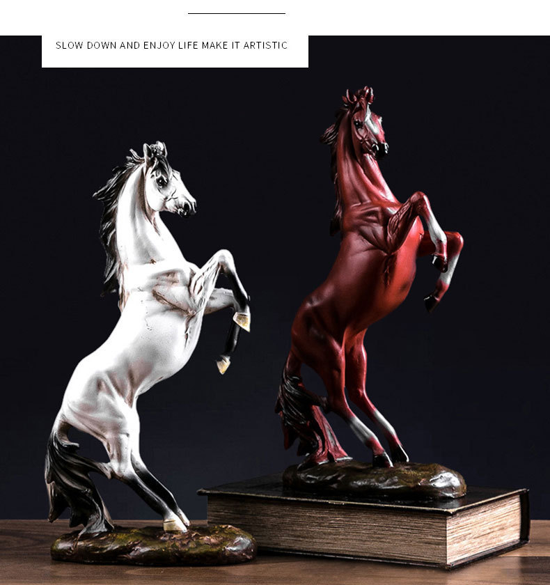 国潮新中式风水摆件十二生肖马到成功办公室摆件开业乔迁新居装饰礼物详情9