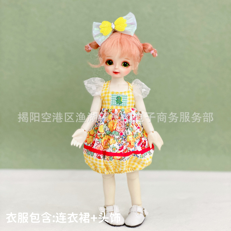 6分bjd娃娃换装衣服洛丽塔套装30厘米洋娃娃裙子连衣裙制服女仆装详情17