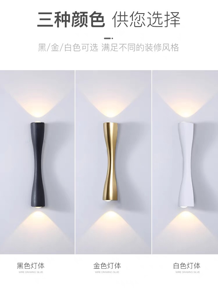 现代简约室外壁灯 酒店过道卧室床头背景墙装饰壁灯 跨境批发户外防水壁灯 美观耐用高品质详情3