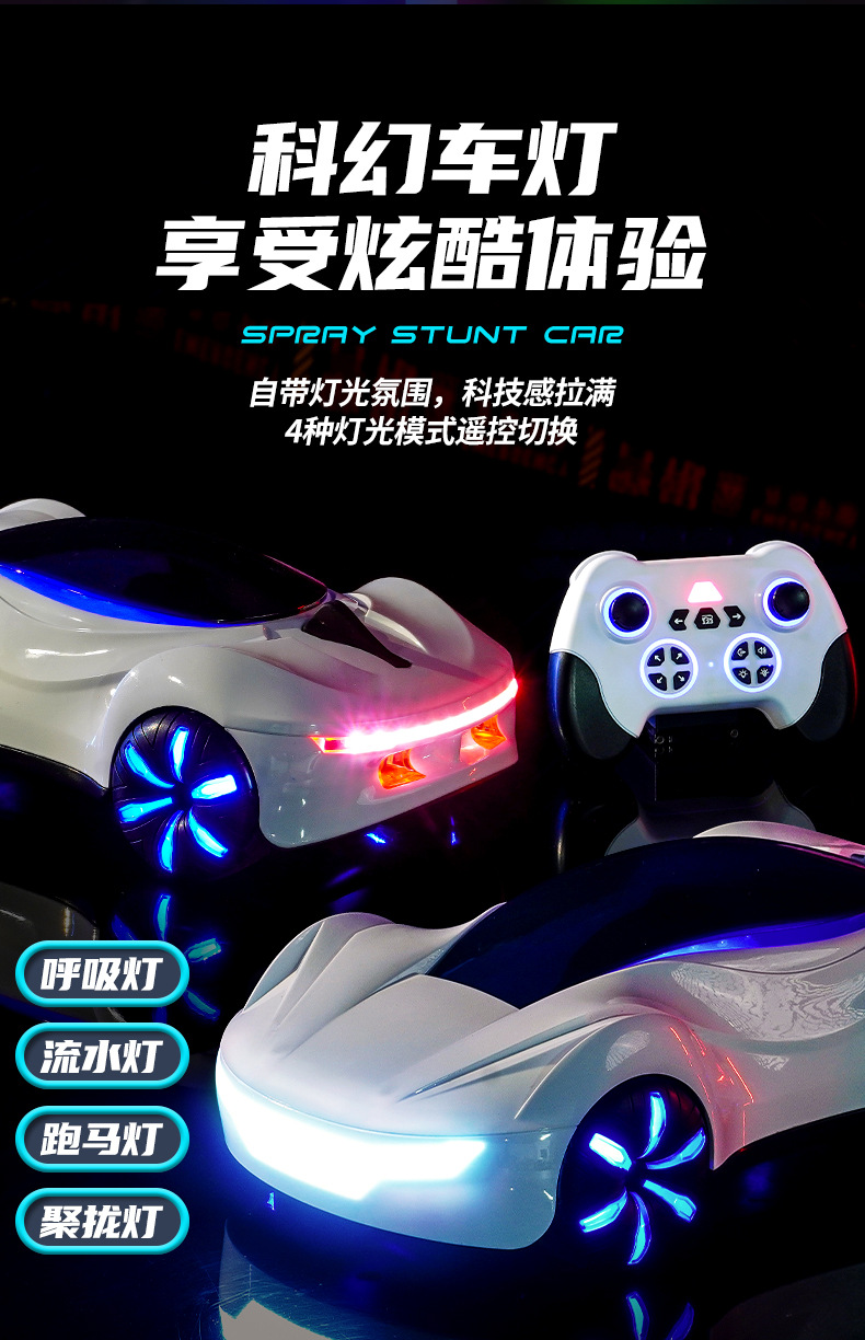 Cross-border Y19 Dual Spray Drift Car Gesture Sensing Racing Car Stunt Supercar Remote Control Car Toy Boy Sports car pic 3