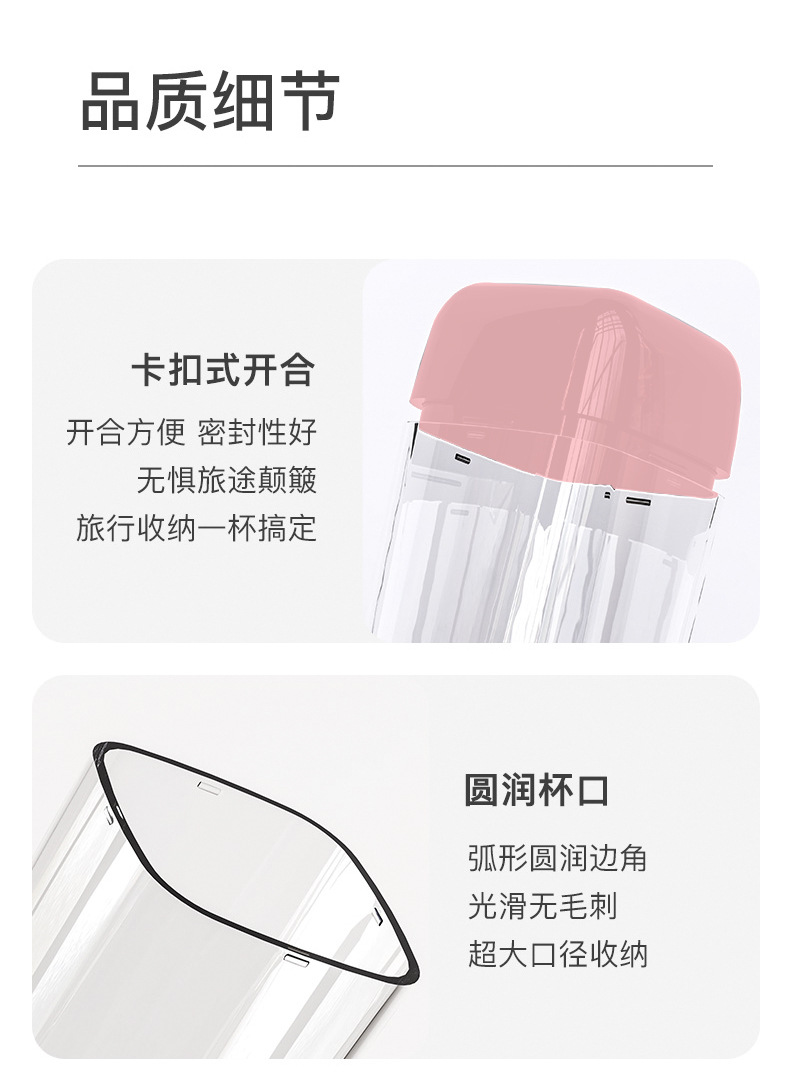 旅行洗漱套装漱口杯子牙膏牙杯三件套洗漱杯便携式折叠牙刷旅行装详情16