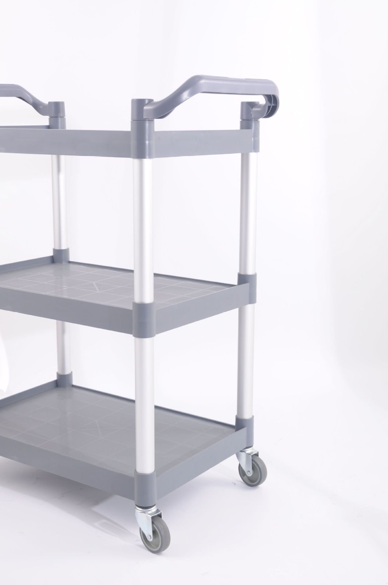 Three-layer plastic food collection cart, hotel food delivery cart, restaurant commercial trolley, restaurant mobile serving cart, beverage cart pic 9