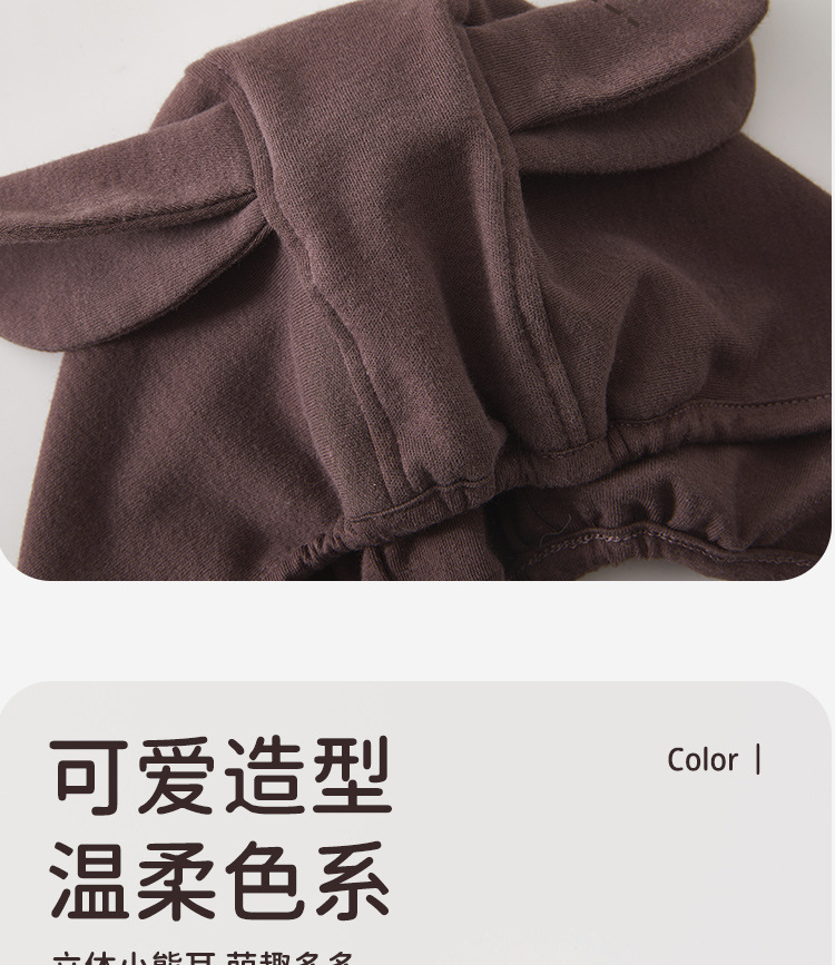 婴儿帽秋冬款纯棉新生婴幼儿春秋护卤门帽A类无骨宝宝可爱胎帽详情7