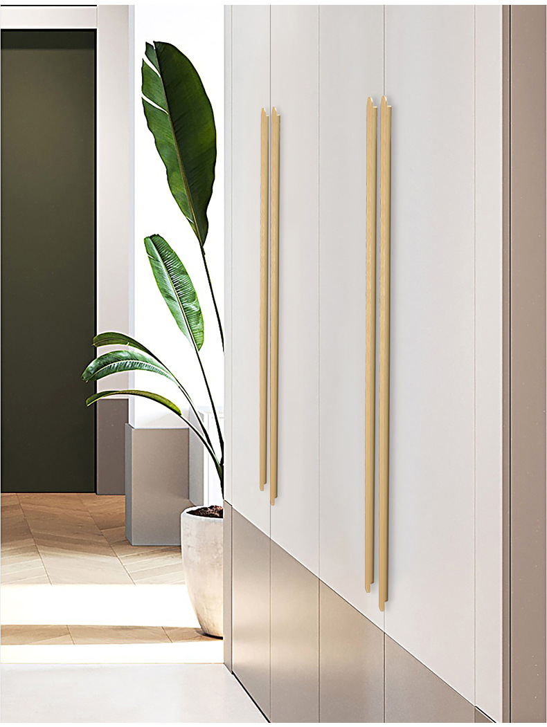 Light luxury long wardrobe handle, modern simple and high-end minimalist cabinet door handle, drawer shoe cabinet handle, aluminum alloy pic 8