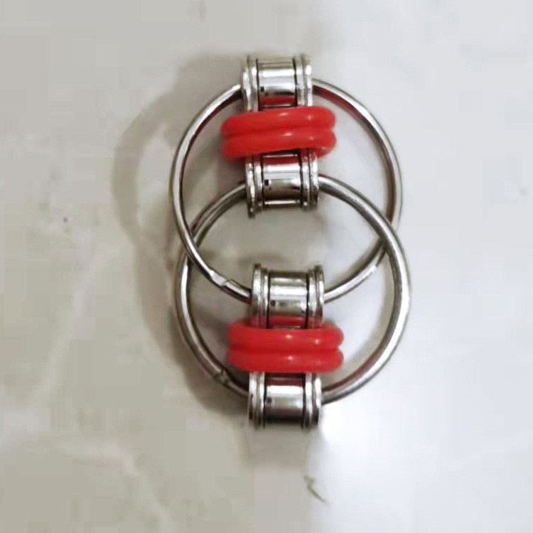 fidget cube 成人发泄自行车铁链玩具解压金属钥匙扣减压链条批发详情13