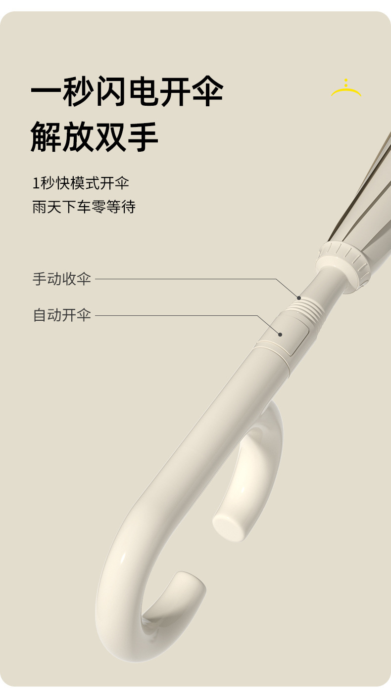 新款8骨创意免持双层直杆反向伞汽车长柄反向雨伞logo雨伞广告伞详情16