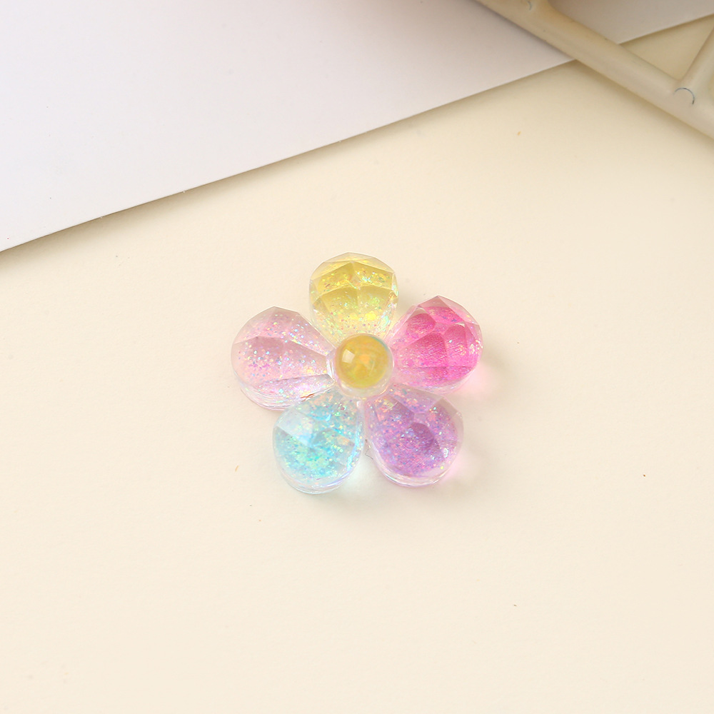 Epoxy resin AB glue ice transparent gradient color strawberry heart jewelry accessories, DIY phone cases, patch shoes, flower hair rope accessories in stock wholesale pic 4