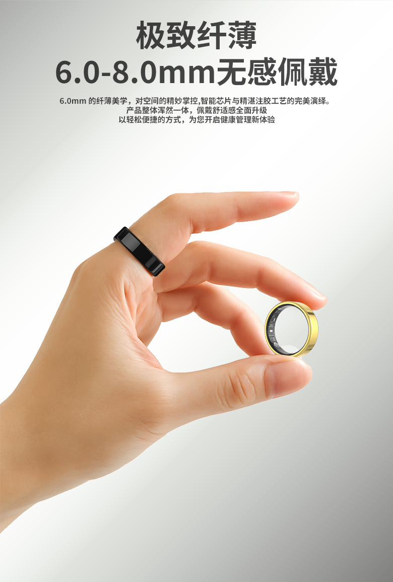 Cross-border bestseller R7 smart ring Heart rate, sleep, blood oxygen, exercise monitoring, photo taking, video switching, novel page turning pic 6