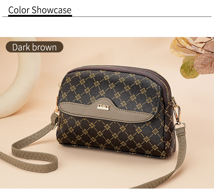 包包女高级感2024跨境外贸斜挎包大容量新款老花时尚气质百搭小包详情13