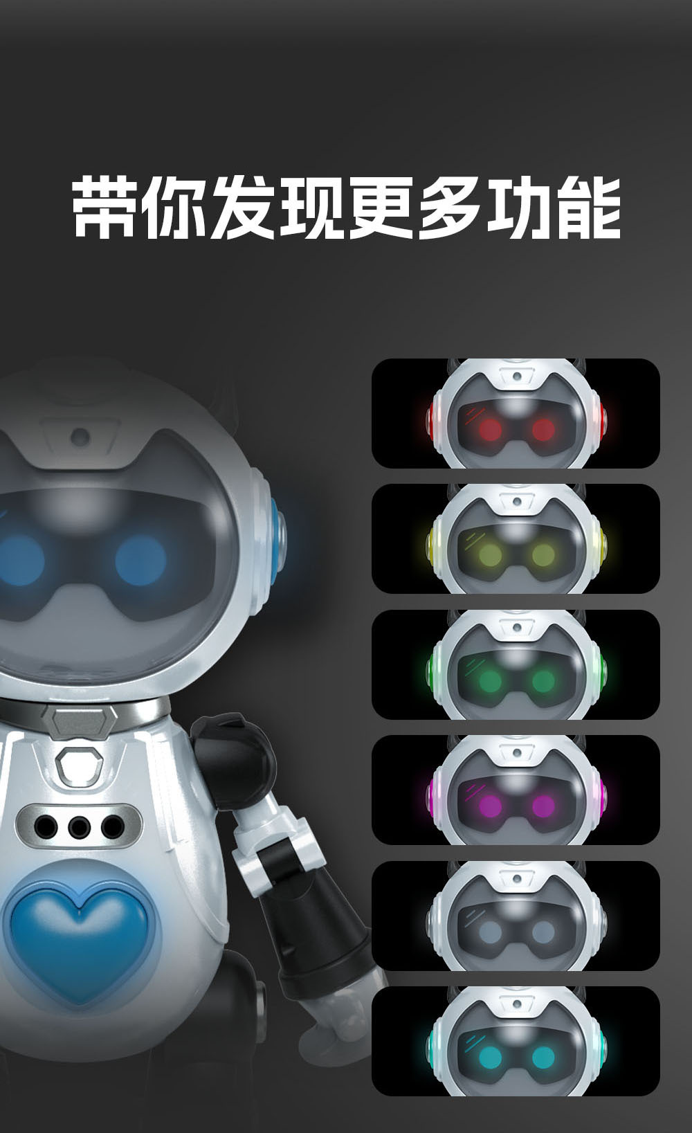 F11 companion AI intelligent dialogue robot, intelligent gesture sensing dancing robot, black technology toy gift pic 6