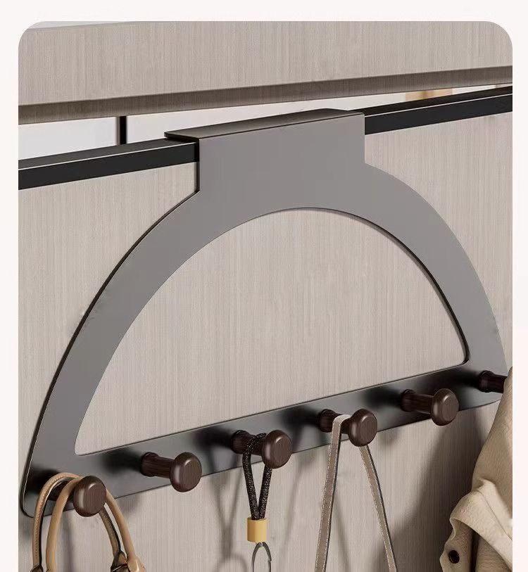 Extended door hook, extended coat hanger, bedroom door hanging rack, no need for drilling, door back storage and storage wonder, coat hook pic 9