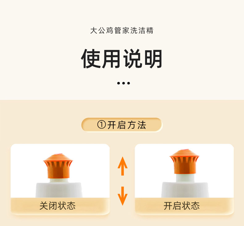 Italian Grand Rooster Head Dishwashing liquid, kitchen Cleaner, 500ml Degreasing detergent, concentrated household tableware pic 10