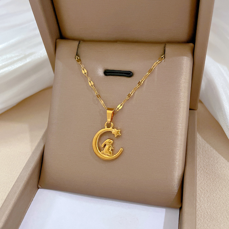 【通体钛钢】几何动物气质个性极简风炉内真金项链女ins锁骨链详情22