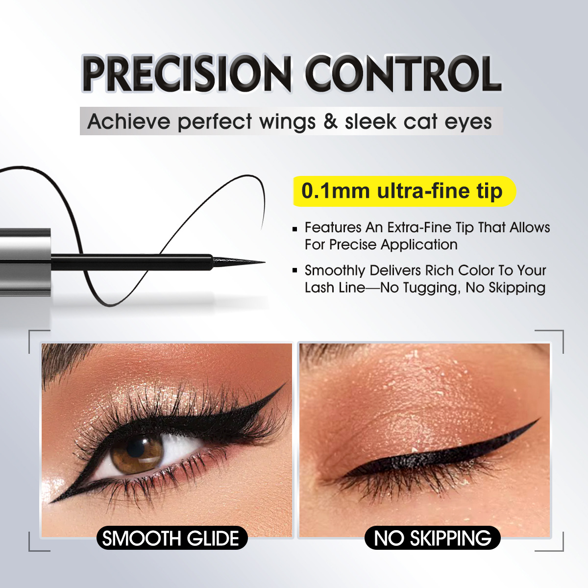Cross-border bob quick-drying eyeliner liquid is smooth and easy to apply pic 2