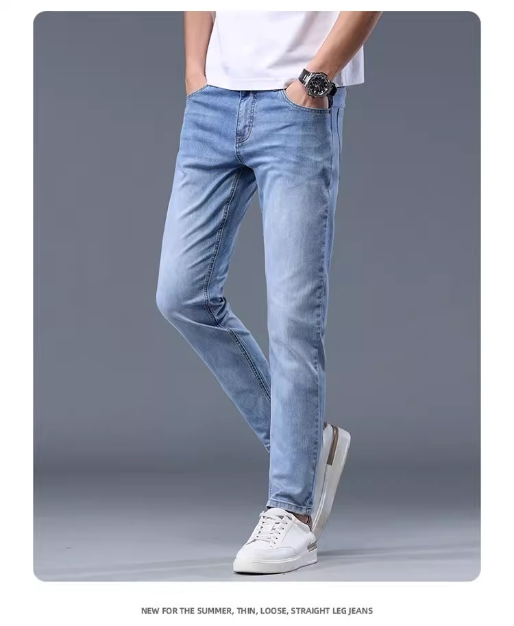 牛仔裤男士修身直筒弹力休闲百搭九分裤2025春夏新款韩版潮流男裤详情17