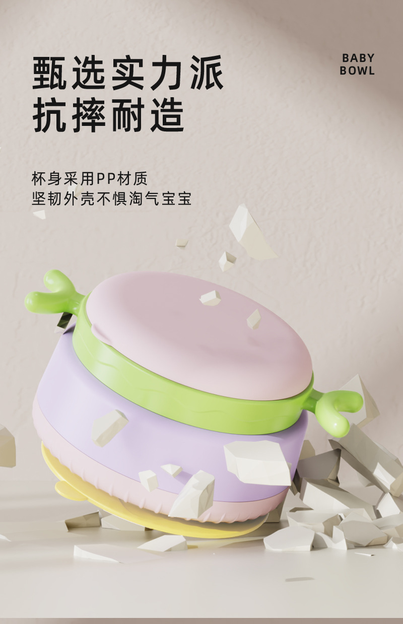 儿童喂养餐具宝宝吸盘碗不锈钢盘子套装儿童用品玩具安全耐用详情7
