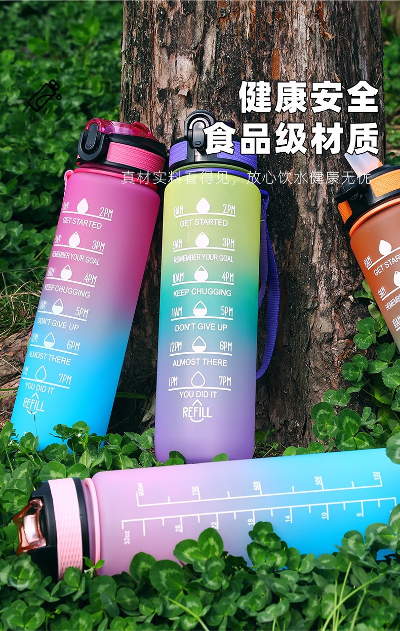 DZ渐变色太空杯欧标UV印健身学生吸管杯防漏防摔塑料运动水壶详情7