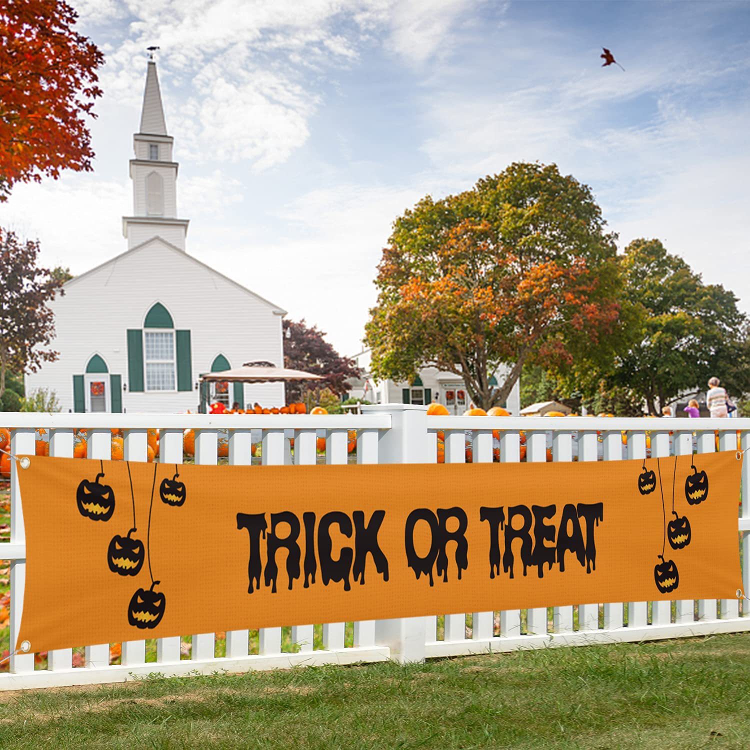 Customized cross-border Halloween couplet banner, festival decoration, polyester printed Halloween background cloth set, and hanging flag pic 15