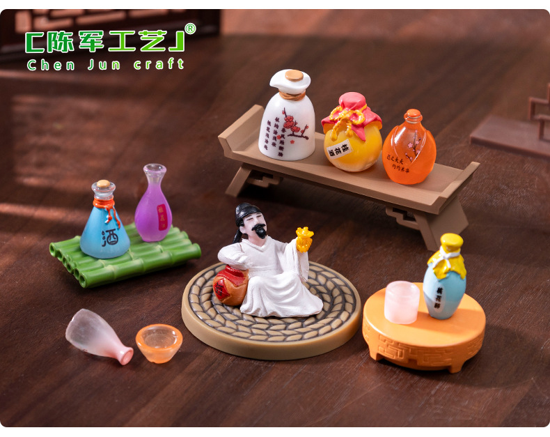 Creative peach blossom wine tray Series, dollhouse diy decorative hanging accessories, micro-landscape ecological bottle small ornaments pic 9
