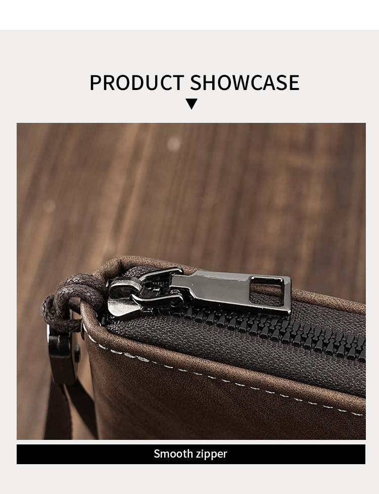 厂家批发男士钱包长款手机包多卡位大容量拉链皮夹便携卡包男钱夹详情15