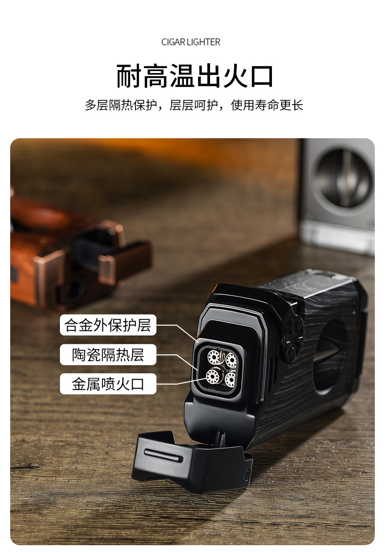 多功能四直冲打火机防风金属机身炫酷打火机高级感打火机网红爆款详情10