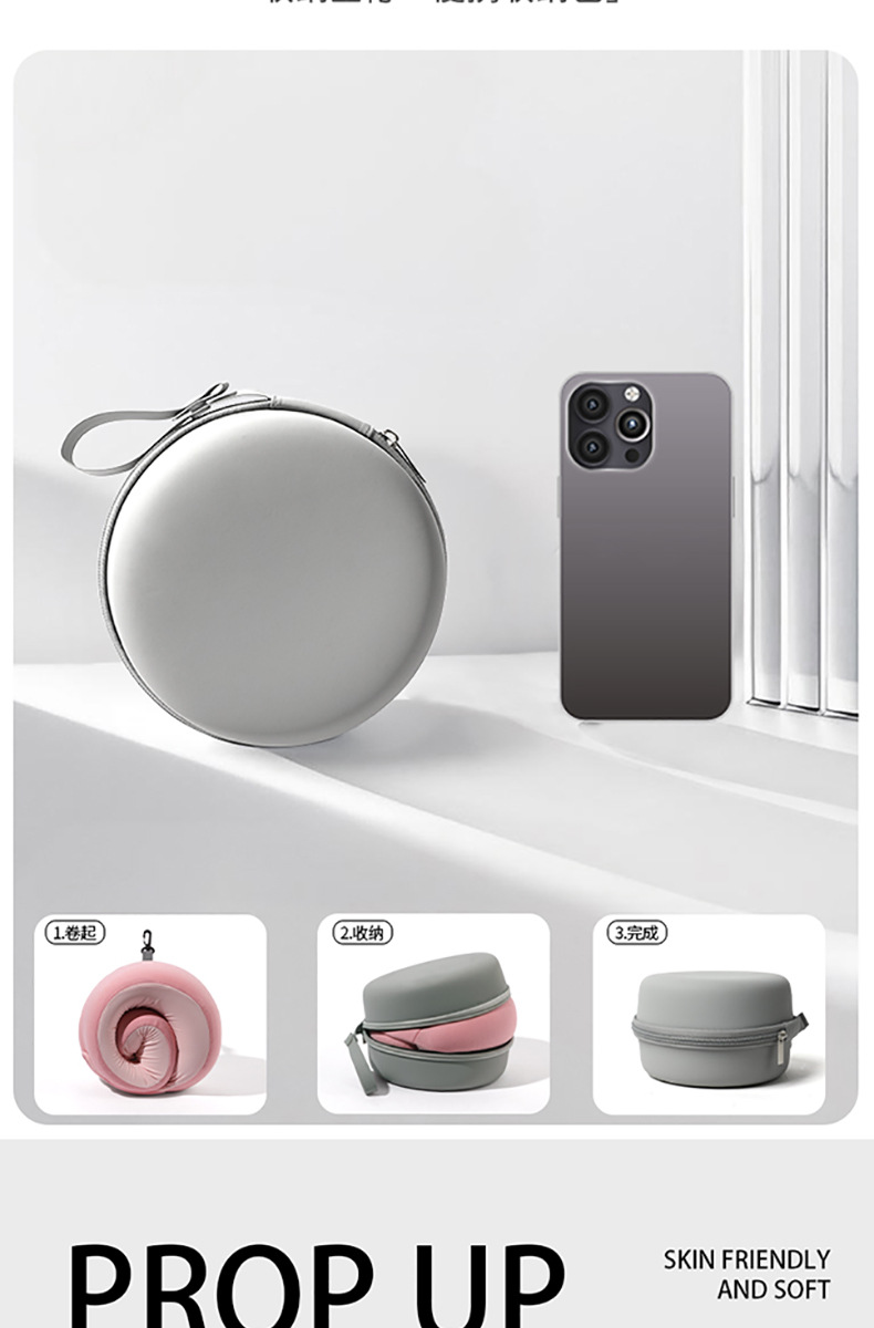 Portable U-shaped pillow, memory foam can absorb the cool feeling, travel pillow, airplane neck pillow, portable neck pillow, U-shaped pillow, cross-border pic 4