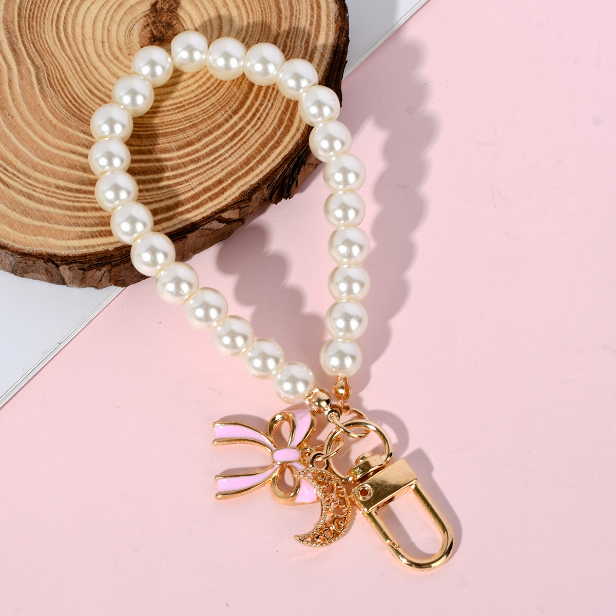 珍珠链条手机链百搭挂件钥匙扣包包diy玩偶挂绳口金包手作配件详情21