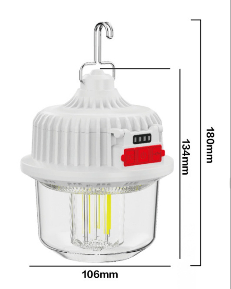 Rechargeable bulbs, a must-have for night market stalls, outdoor camping, household power-off lighting, rainproof rechargeable emergency lights wholesale pic 3
