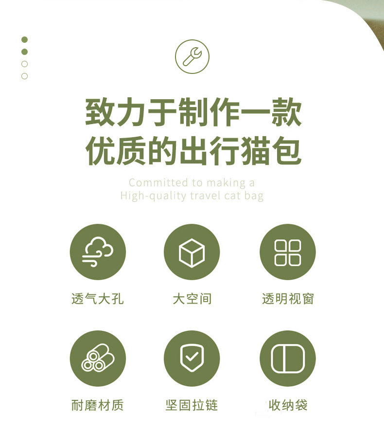 跨境猫包透气大容量外出便携包可单肩斜挎宠物背包猫狗包透气轻便详情2