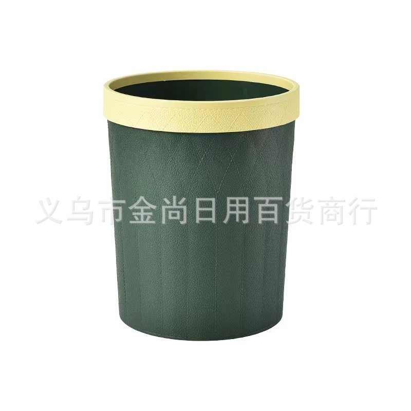Light luxury household round and square pressure ring garbage recycling bin, kitchen and living room storage bin, simple style trash can pic 3