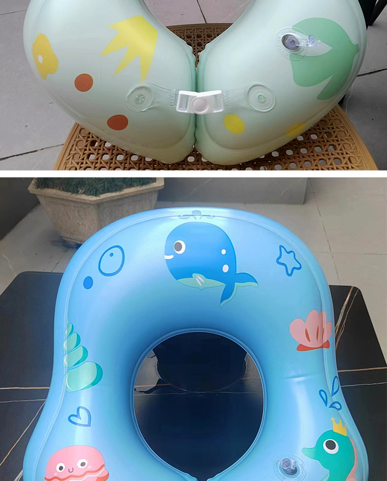 Infant and toddler double airbag armpit ring thickened eco-friendly baby swimming ring, 0-6 months old infant swimming ring wholesale pic 11