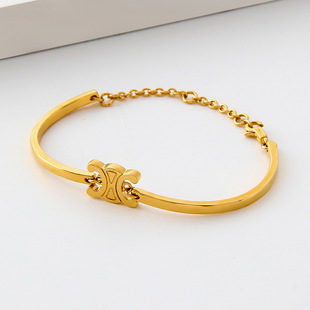 赛家CEL素圈指环女男冷淡风镂空字母戒指欧美百搭镀18K金情侣对戒详情9